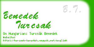benedek turcsak business card