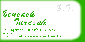 benedek turcsak business card